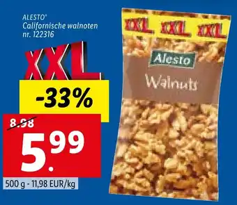 Lidl Alesto Californische walnoten 500 g aanbieding