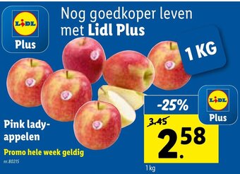 Lidl Pink lady-appelen 1 kg aanbieding