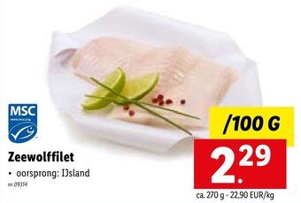 Zeewolffilet/100 g