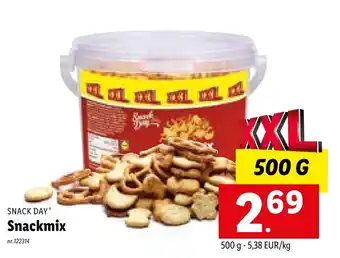Lidl Snack Day Snackmix 500 g aanbieding