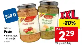 Lidl Baresa Pesto 550 g aanbieding