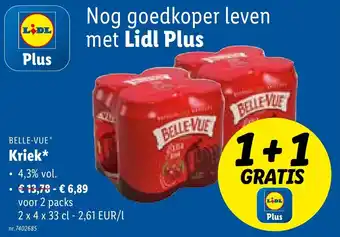 Lidl Belle-Vue Kriek 2 x 4 x 33 cl aanbieding