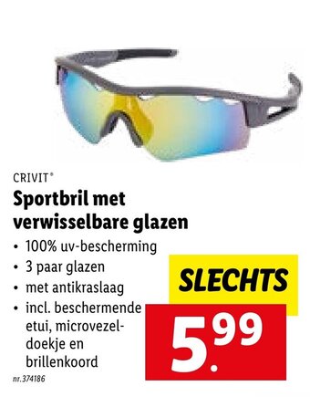 Crivit Sportbril met verwisselbare glazen