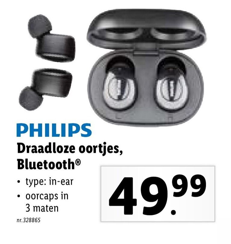 Philips Draadloze oortjes, Bluetooth promotie bij Lidl