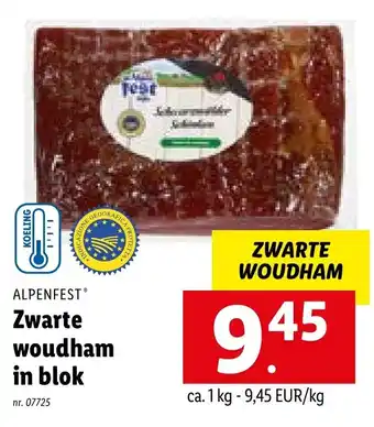 Lidl Alpenfest Zwarte woudham in blok aanbieding