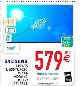 Cora Samsung led-tv aanbieding
