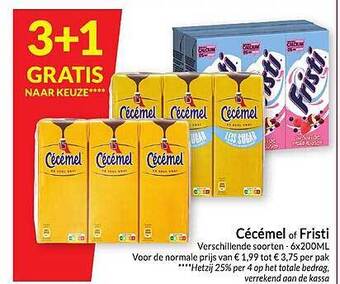 Intermarché Cécémel of fristi aanbieding