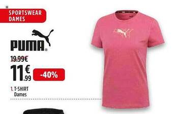 Intersport Puma t-shirt dames aanbieding