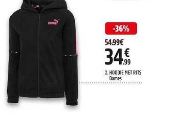 Hoodie met rits dames