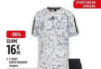 Intersport T-shirt korte mouwen jongens aanbieding