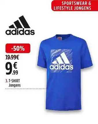 Intersport Adidas t-shirt jongens aanbieding