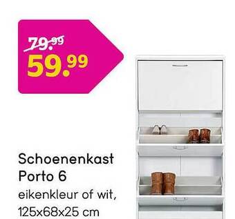 Leen Bakker Schoenenkast porto 6 aanbieding