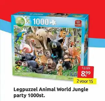 Legpuzzel animal world jungle party 1000st.