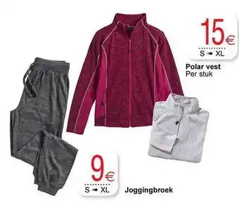 Cora Polar vest per stuk joggingbroekk aanbieding