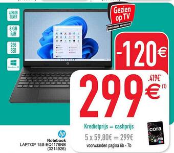 Cora Hp notebook laptop aanbieding