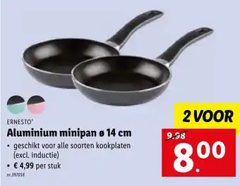 Lidl Ernesto Aluminium minipan 14 cm aanbieding