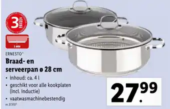 Lidl Ernesto Braad- en serveerpan 28 cm aanbieding