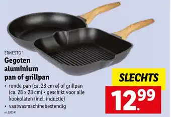 Lidl Ernesto Gegoten aluminium pan of grillpan aanbieding