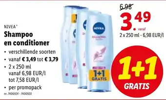 Lidl Nivea Shampoo en conditioner 2 x 250 ml aanbieding