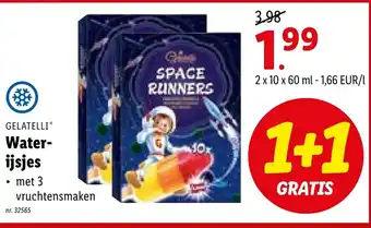 Lidl Gelatelli Waterijsjes 2 x 10 x 60 ml aanbieding