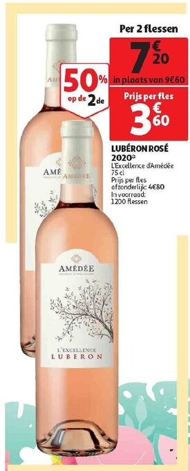 Auchan Lubéron Rosé 2020 aanbieding