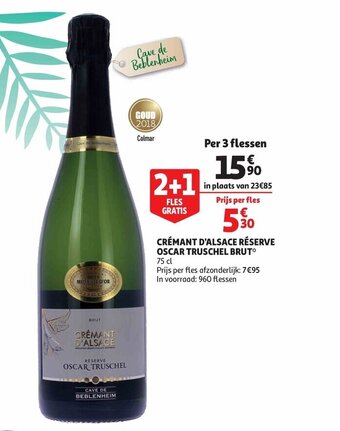 Auchan Crémant D'Alsace Réserve Oscar Truschel Brut aanbieding