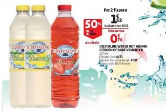 Auchan Cristaline Water Met Aroma Citroen of Rode Vruchten aanbieding