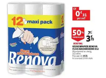 Keukenpapier Renova Flexi Absorberend X12