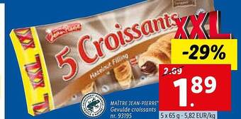Lidl Gevulde croissants aanbieding
