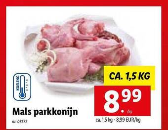 Lidl Mals parkkonijn aanbieding