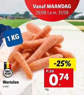 Lidl Wortelen aanbieding