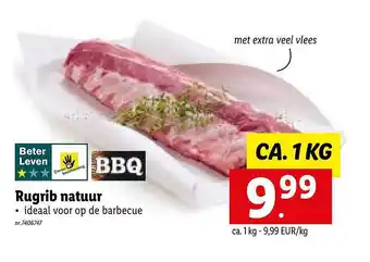 Lidl Rugrib natuur aanbieding