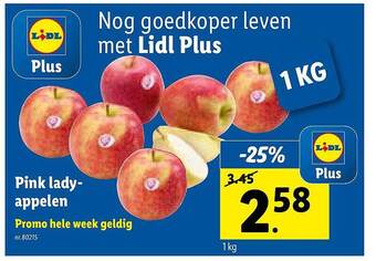 Lidl Pink ladyappelen aanbieding