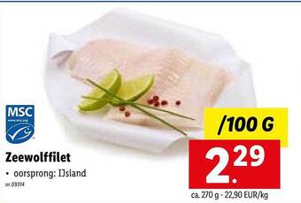 Lidl Zeewolffilet aanbieding