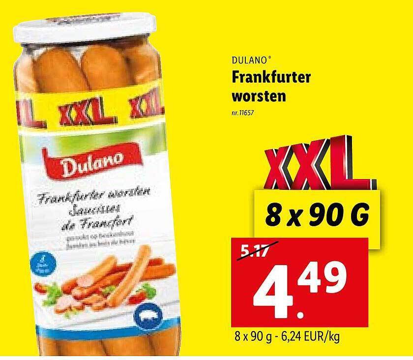 Frankfurter worsten promotie bij Lidl