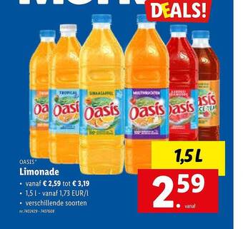 Lidl Oasis limonade aanbieding