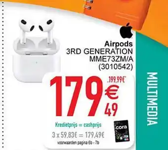 Cora Airpods 3rd generation mme73zm-a aanbieding