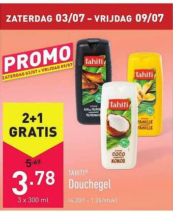 ALDI Tahiti douchegel 300 ml aanbieding