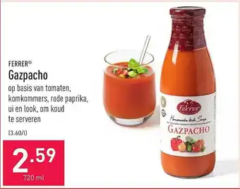 ALDI Ferrer gazpacho 720 ml aanbieding