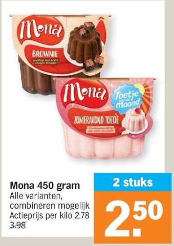 Albert Heijn Mona 450 gram aanbieding