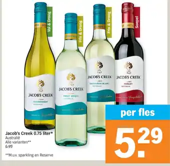 Albert Heijn Jacob's creek 0.75 liter Australie aanbieding
