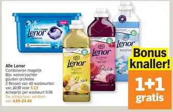 Albert Heijn Alle lenor wasverzachter aanbieding