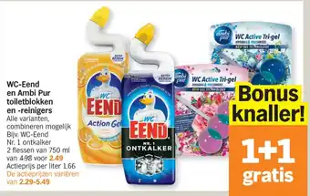 WC-Eend en Ambi pur toiletblokken en reinigers 750ML