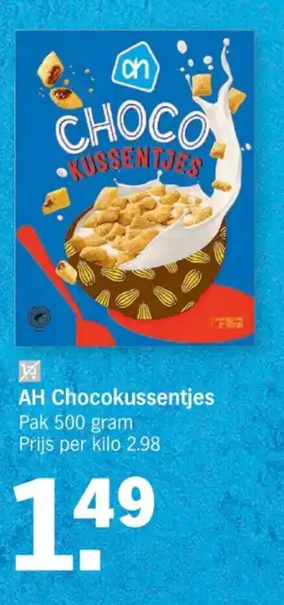 Albert Heijn Ah chocokussentjes pak 500 gram aanbieding