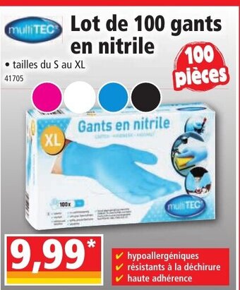 Norma MultiTec Lot De 100 Gants en Nitrile aanbieding