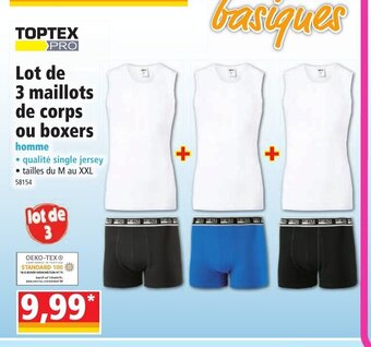 Norma Toptex Lot de 3 Maillots de Corps ou Boxers aanbieding