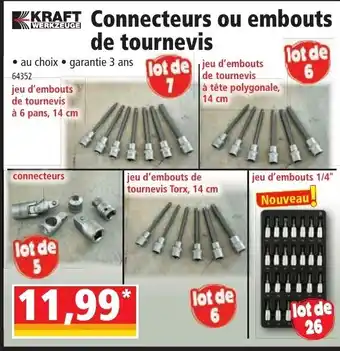 Norma Kraft Connecteurs ou Embouts de Tournevis aanbieding