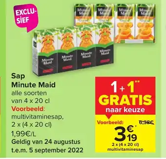 Carrefour Market Minute Maid Sap aanbieding