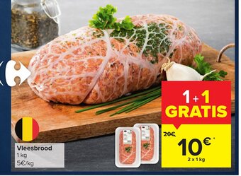 Carrefour Market Vleesbrood 2 x 1 kg aanbieding