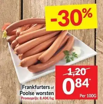 Intermarché Frankfurters of poolse worsten 1000g aanbieding